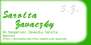 sarolta zavaczky business card